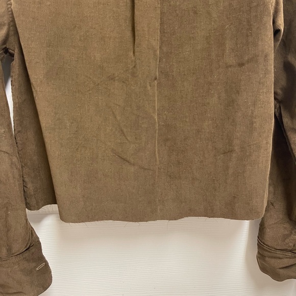 Emily Phillips Brown Corduroy Cropped Button Down - Picture 10 of 10